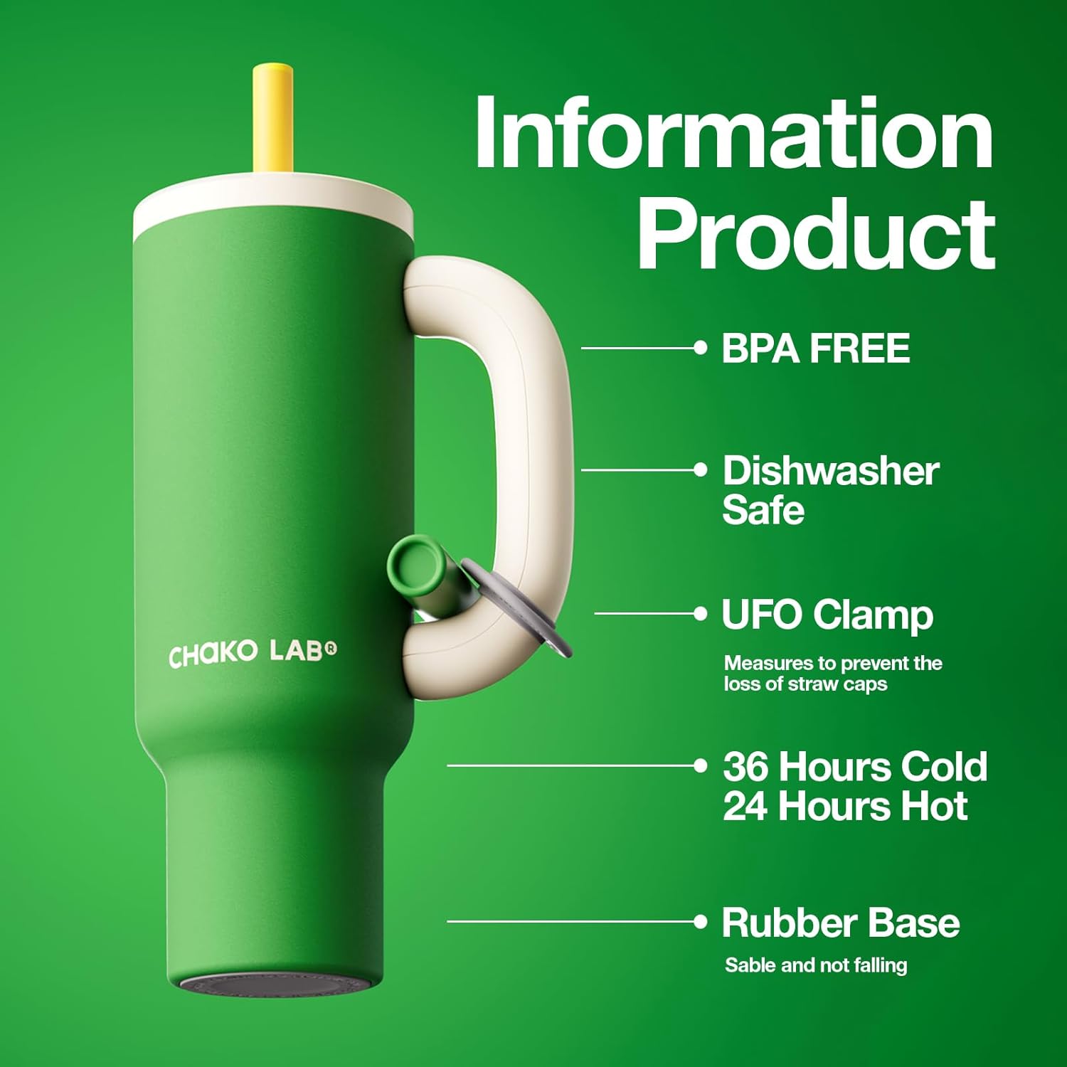 Термос Chako Lab BaWang 1050 мл зелений для гарячих і холодних напоїв