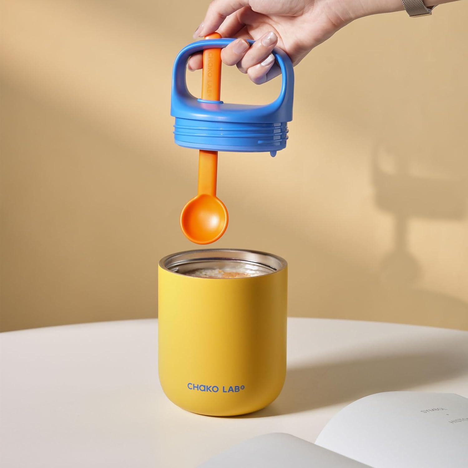 Термос Chako Lab BaoBao 450 мл жовтий для їжі та напоїв