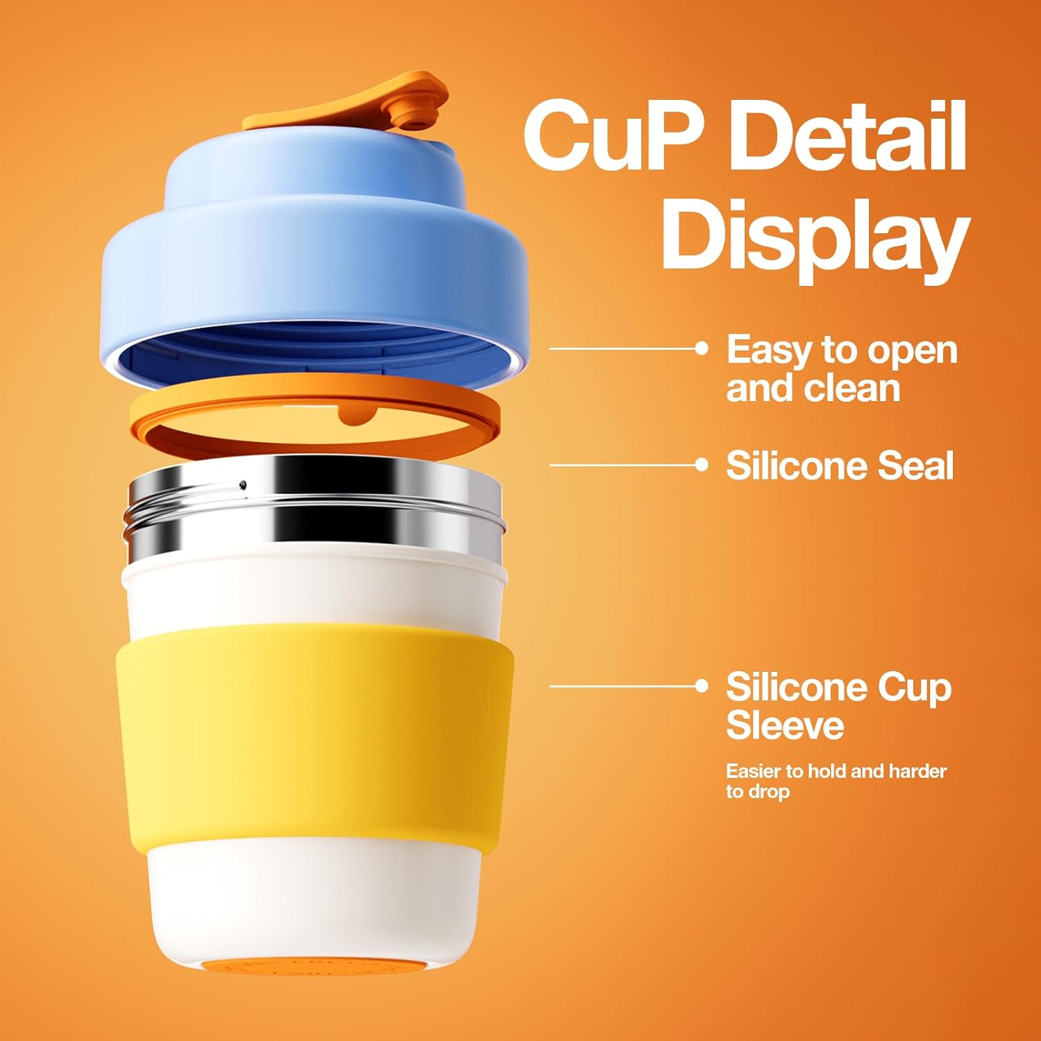 Пляшка Chako Lab Coffee Cup синя з подвійною ізоляцією