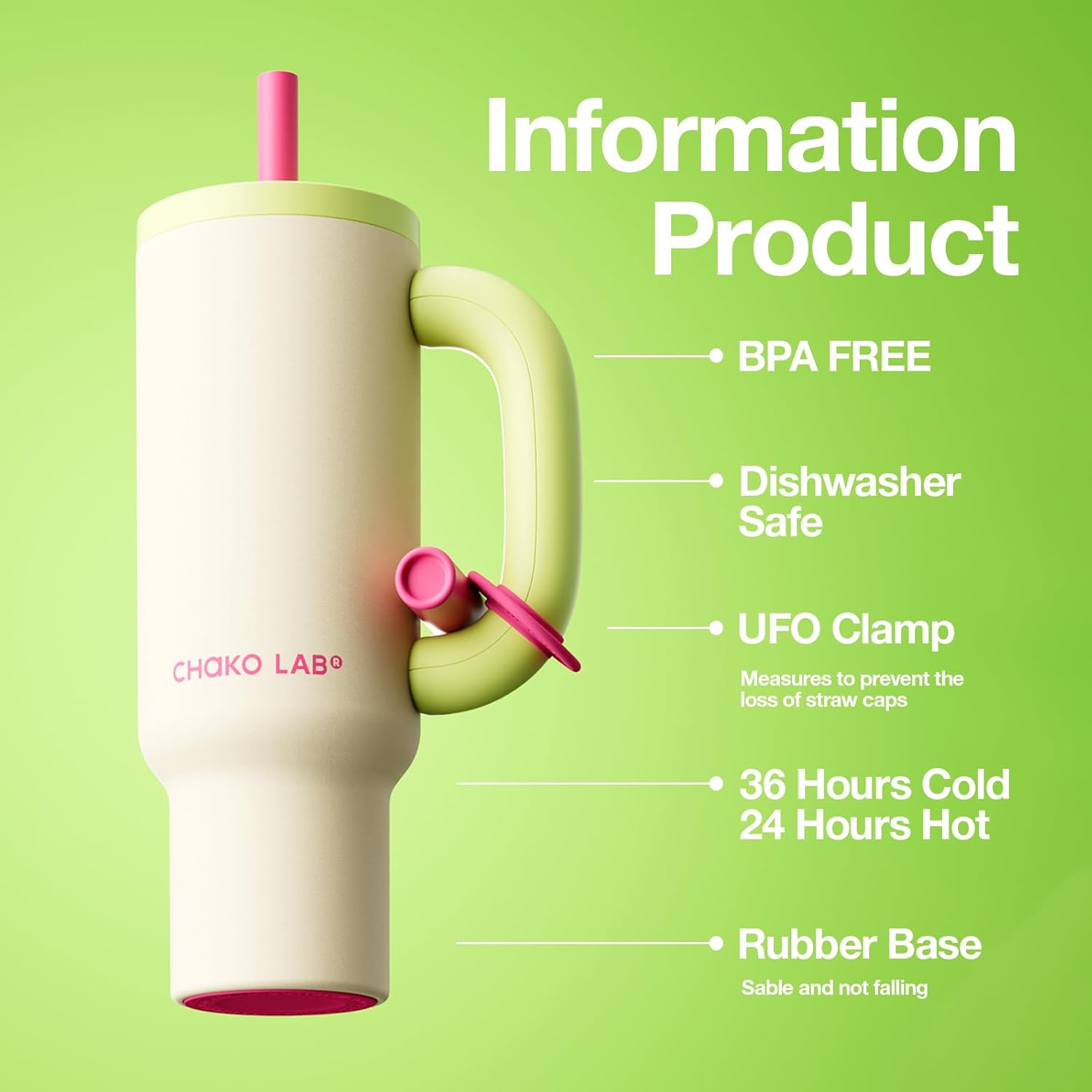 Термос Chako Lab BaWang 1050 мл білий для гарячих і холодних напоїв