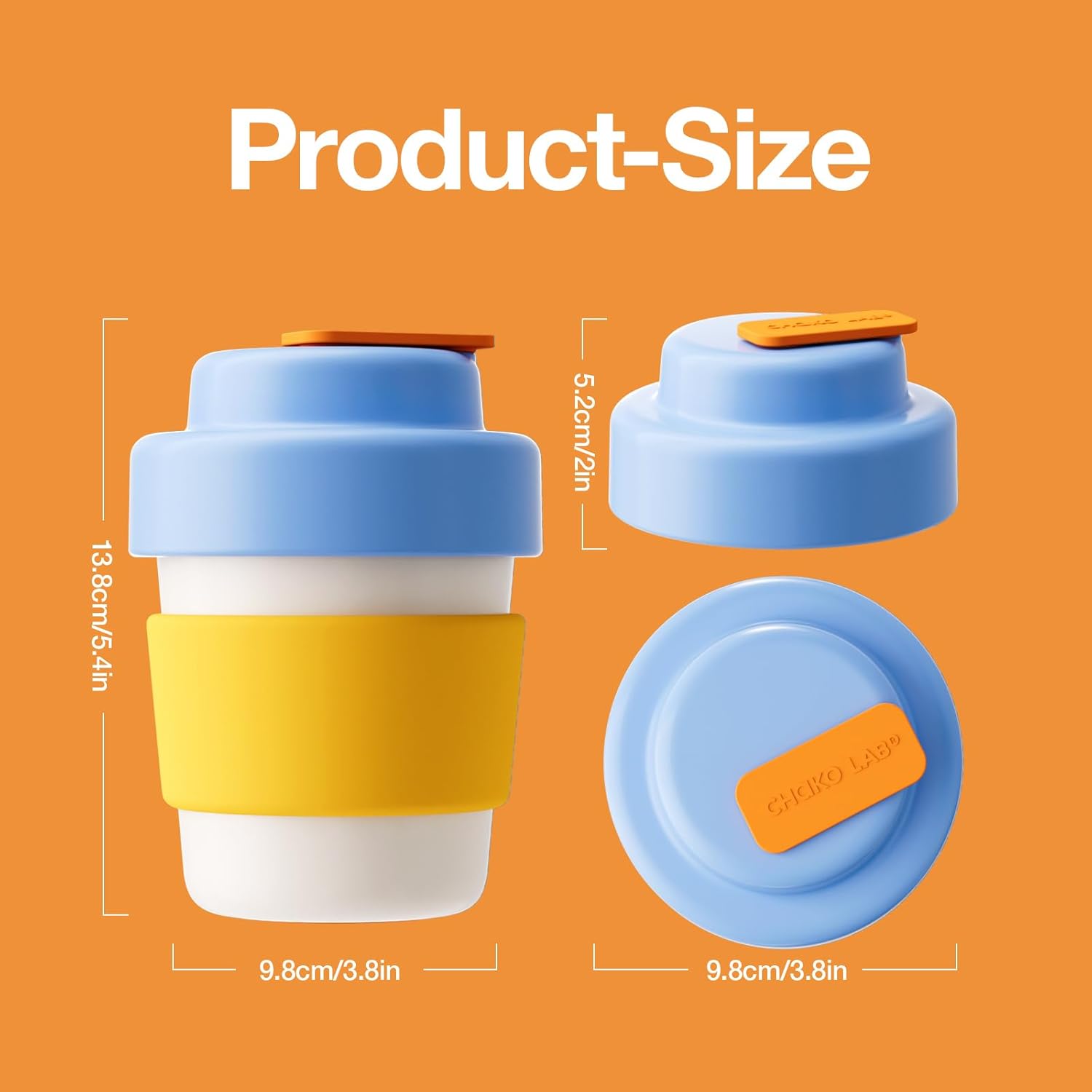 Герметична синя чашка-термос 420 мл з нержавіючої сталі 316