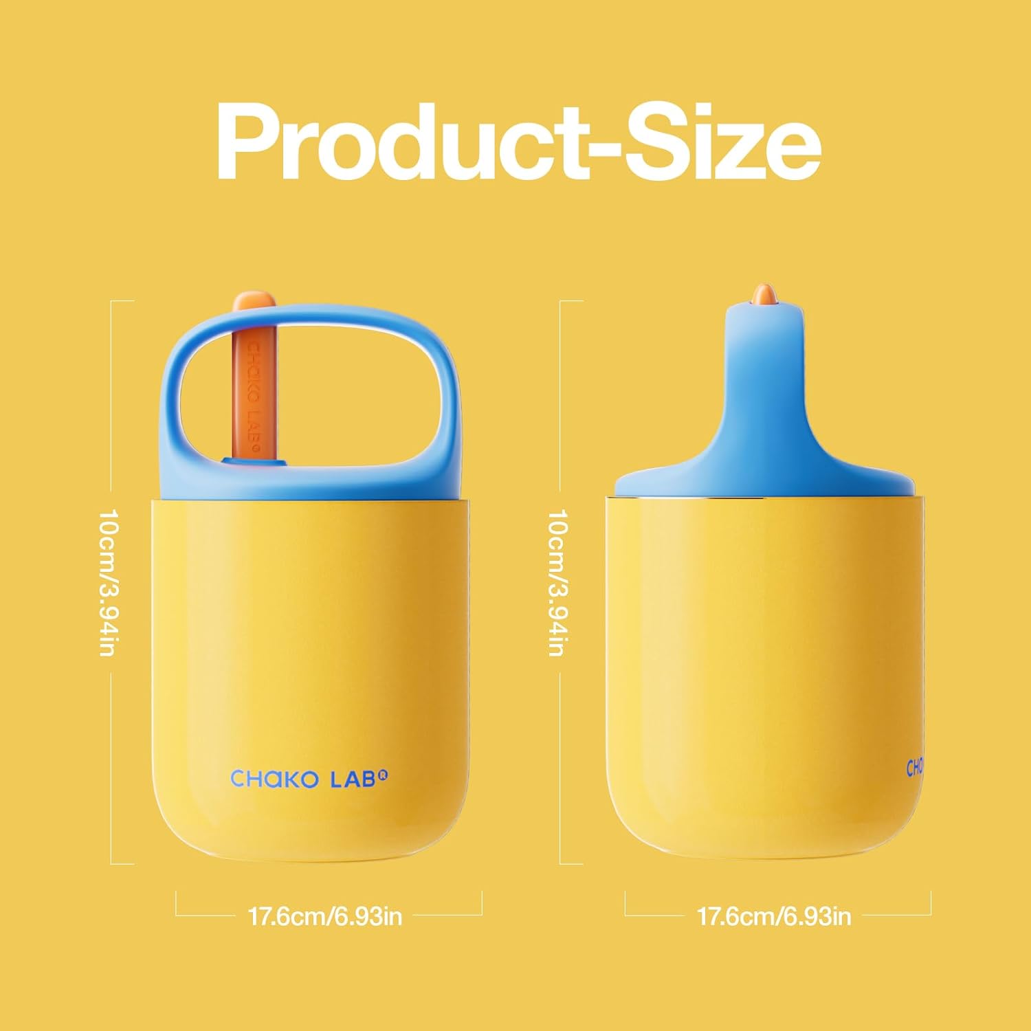 Термос Chako Lab BaoBao жовтий 450 мл з подвійними стінками