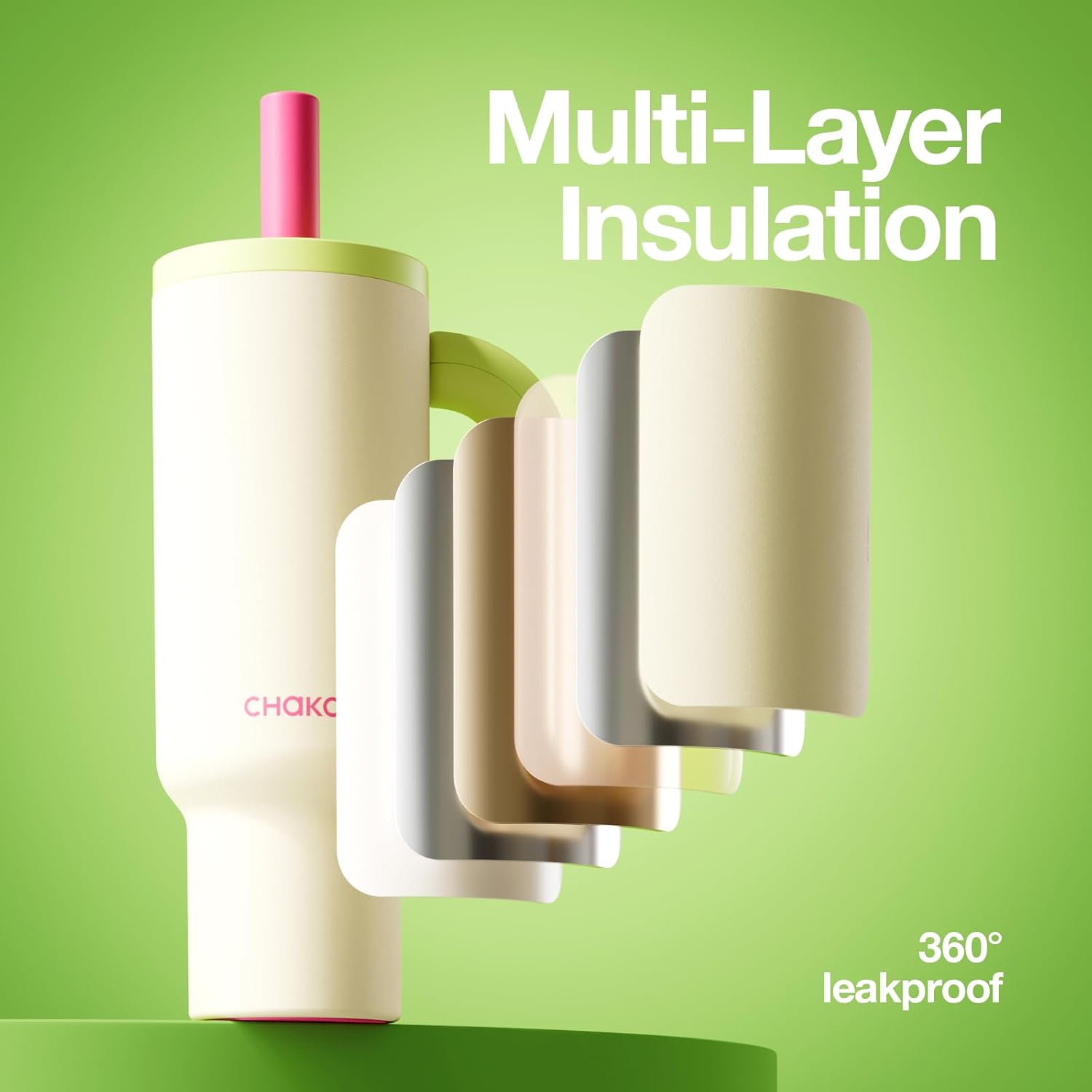 Термос Chako Lab BaWang білий 1050 мл з подвійними стінками