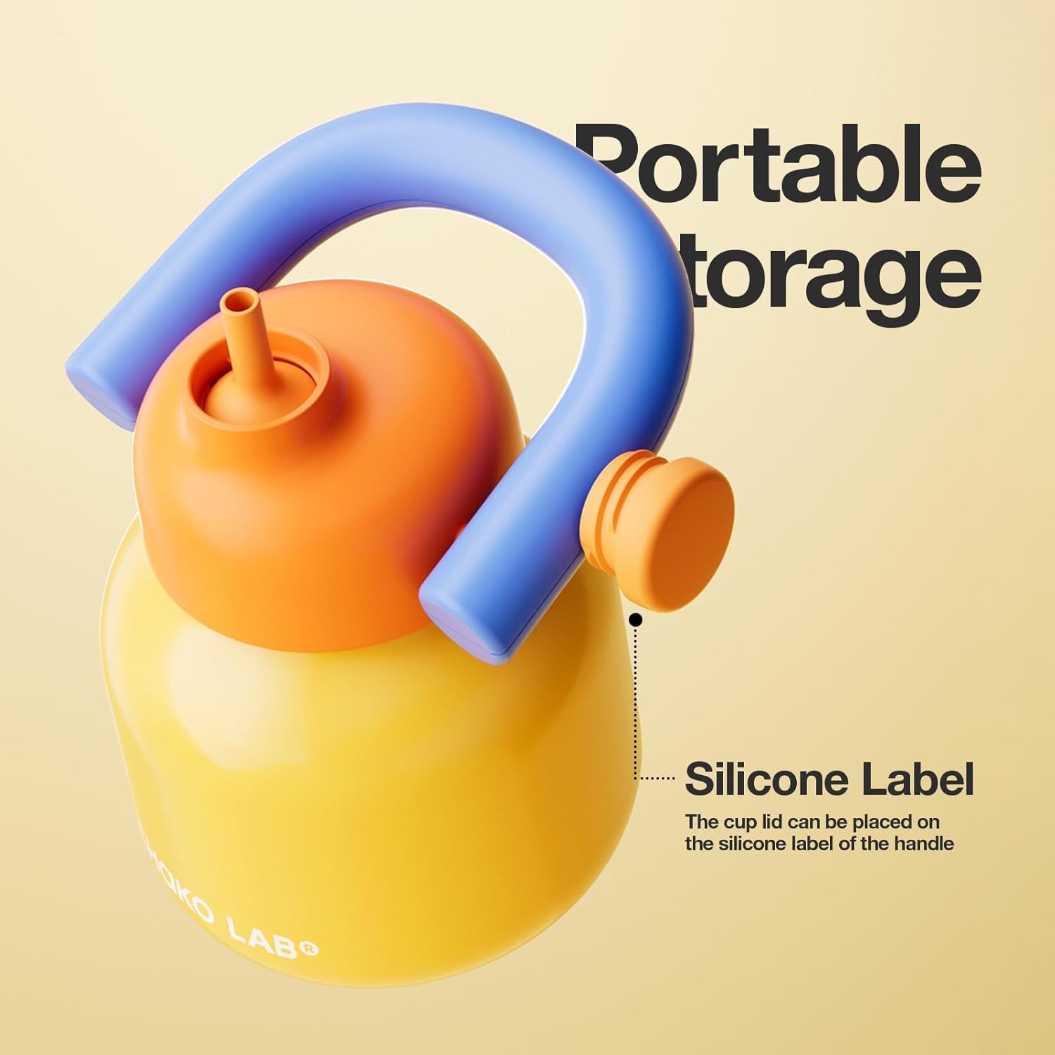 Стильна жовта термочашка LinLin Pot з вакуумною ізоляцією