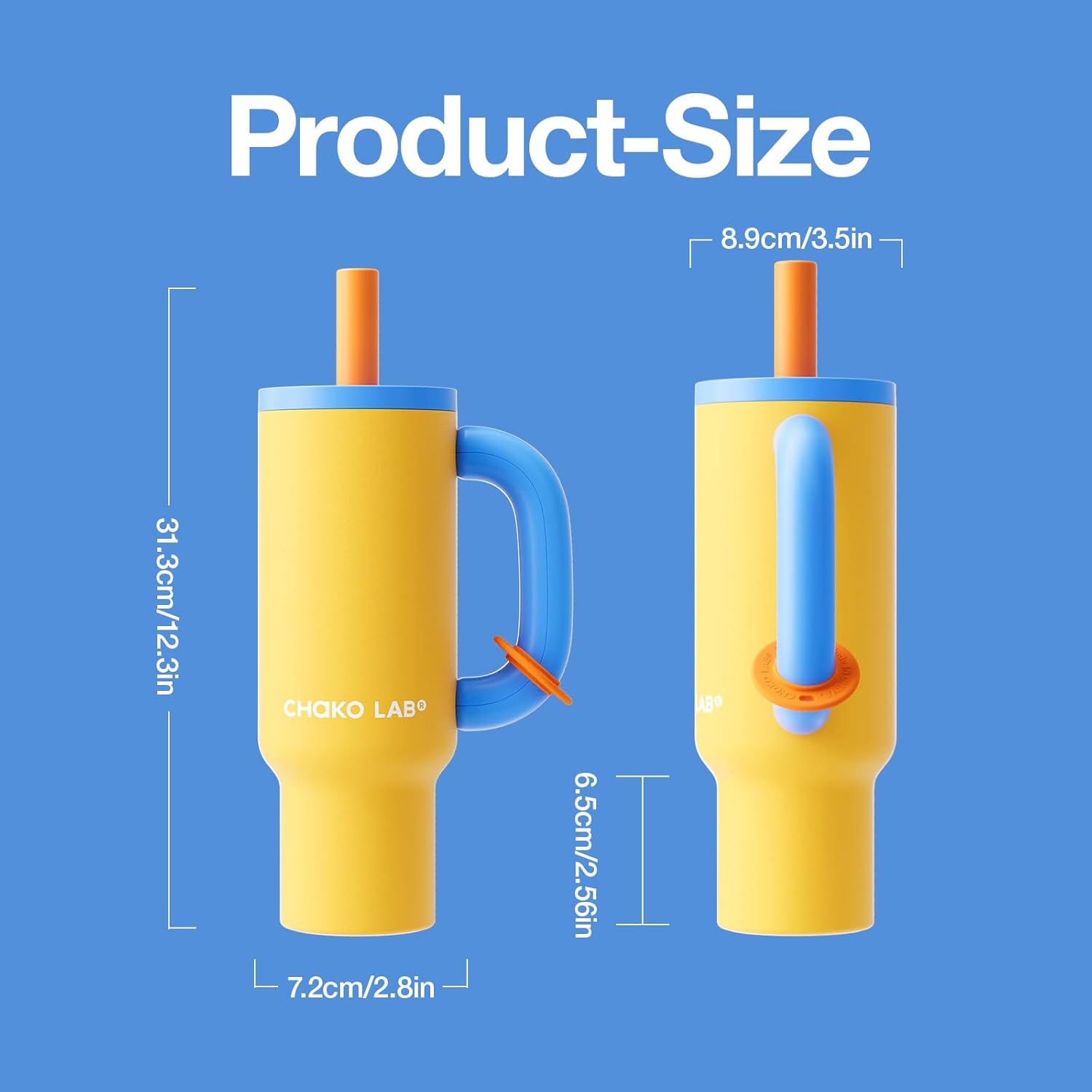 Термос Chako Lab BaWang жовтий 1050 мл для гарячих і холодних напоїв