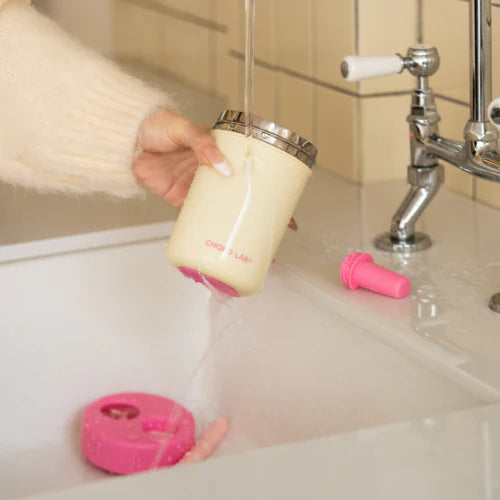 Жовта герметична термочашка BoBo Cup з трубочкою