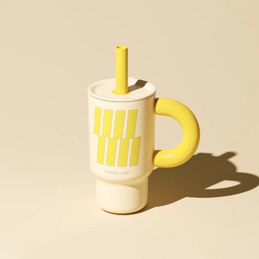 Жовтий термос Chako Lab BaBa 900 мл з ручкою