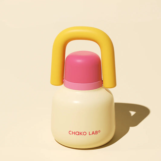 Жовта пляшка-термос Chako Lab Hanging Pot 820 мл з трубочкою