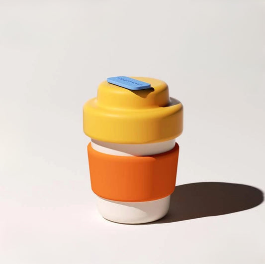 Пляшка Chako Lab Coffee Cup 420 мл помаранчева з керамічним покриттям